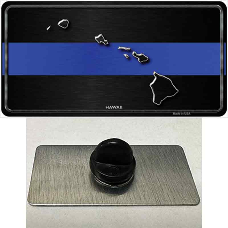 PIN-LP-8893 1.5 x 0.75 in. Hawaii Thin Blue Line Novelty Rectangle Metal Hat Pin