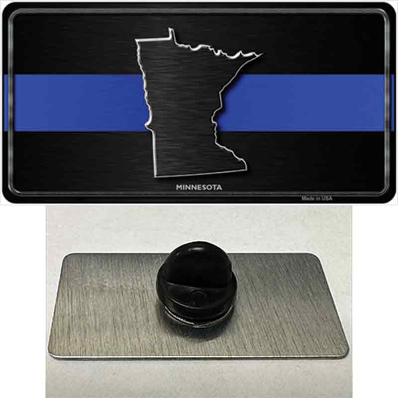 PIN-LP-8905 1.5 x 0.75 in. Minnesota Thin Blue Line Novelty Rectangle Metal Hat Pin