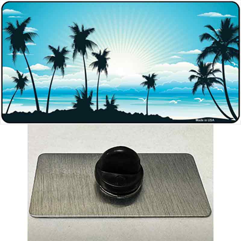 PIN-LP-7871 1.5 x 0.75 in. Sunset Blue Novelty Rectangle Metal Hat Pin
