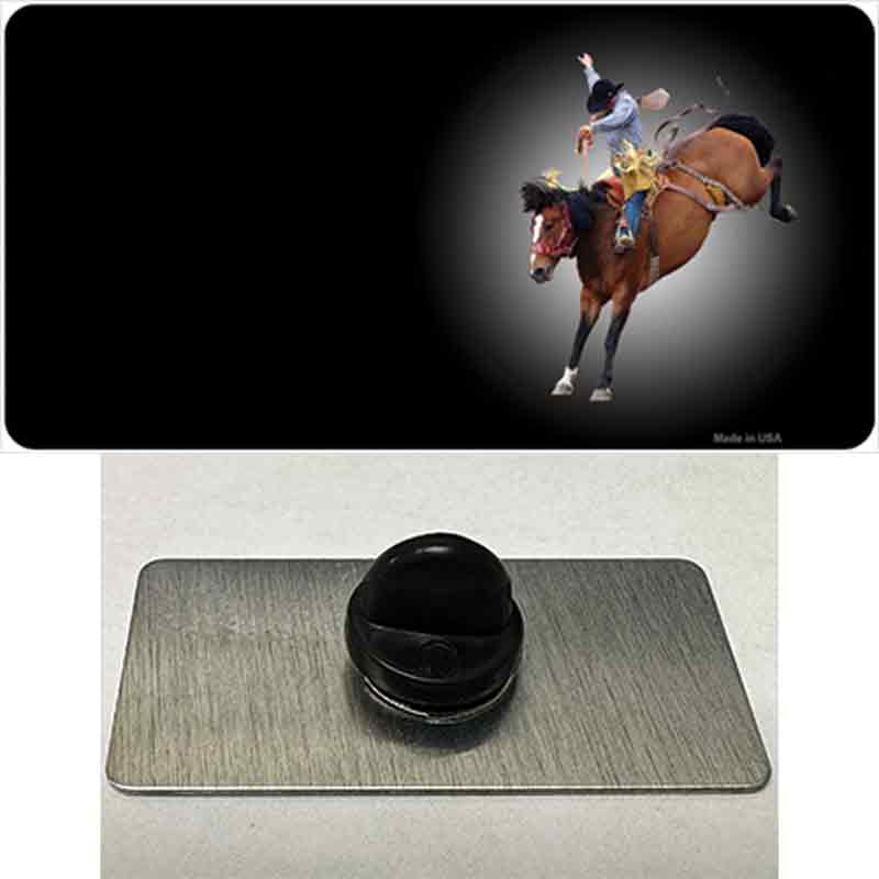 PIN-LP-7878 1.5 x 0.75 in. Buckin Bronco Offset Novelty Rectangle Metal Hat Pin