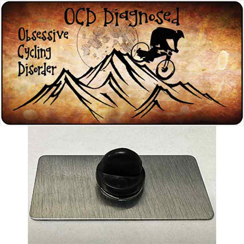 PIN-LP-7970 1.5 x 0.75 in. OCD Diagnosed Novelty Rectangle Metal Hat Pin
