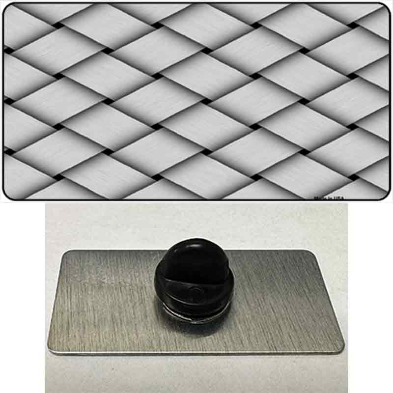 PIN-LP-5086 1.5 x 0.75 in. Weave Customizable Novelty Rectangle Metal Hat Pin