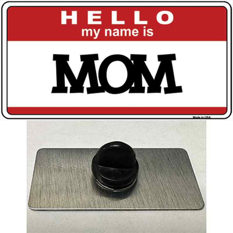 PIN-LP-5189 1.5 x 0.75 in. Mom Novelty Rectangle Metal Hat Pin