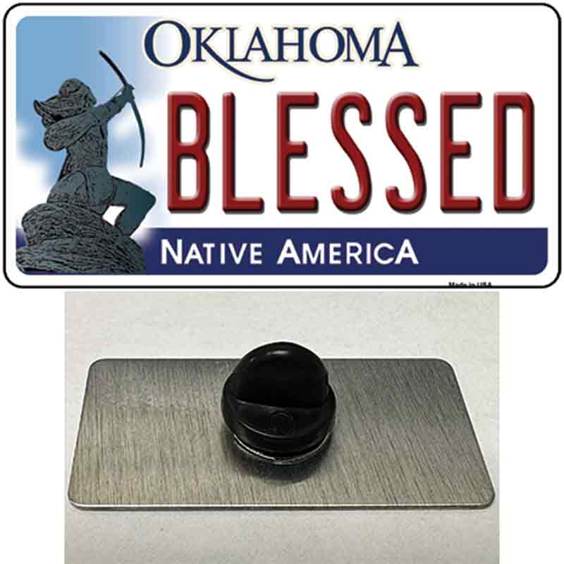 PIN-LP-6223 1.5 x 0.75 in. Blessed Oklahoma Novelty Rectangle Metal Hat Pin