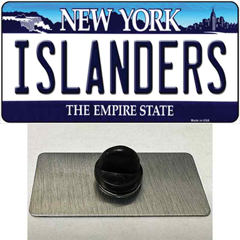 PIN-LP-2297 1.5 x 0.75 in. Islanders   York State Novelty Rectangle Metal Hat Pin