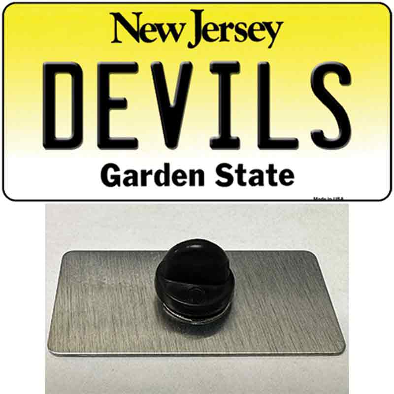 PIN-LP-2302 1.5 x 0.75 in. Devils Jersey State Novelty Rectangle Metal Hat Pin