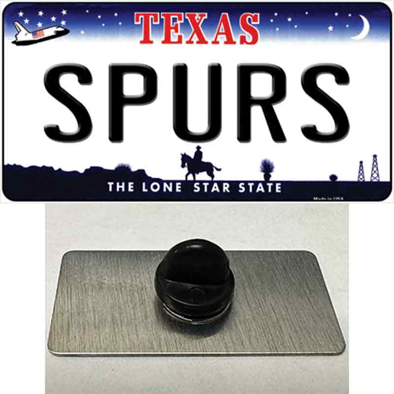 PIN-LP-2589 1.5 x 0.75 in. Spurs Texas State Novelty Rectangle Metal Hat Pin