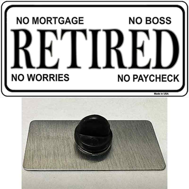 PIN-LP-276 1.5 x 0.75 in. Retired Novelty Rectangle Metal Hat Pin
