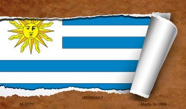 M-9311 Uruguay Flag Scroll Novelty Metal Magnet