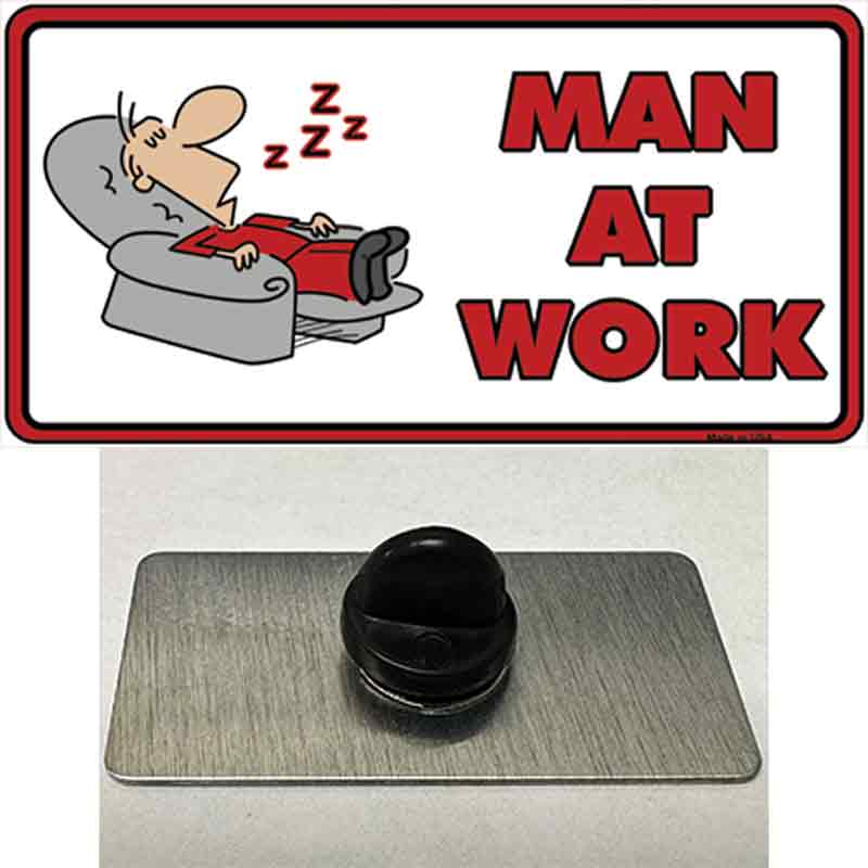 PIN-LP-2889 1.5 x 0.75 in. Man At Work Novelty Rectangle Metal Hat Pin