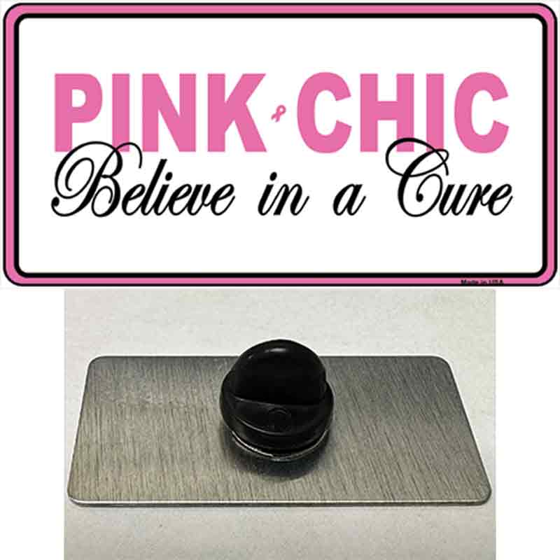 PIN-LP-2899 1.5 x 0.75 in. Pink Chic Novelty Rectangle Metal Hat Pin
