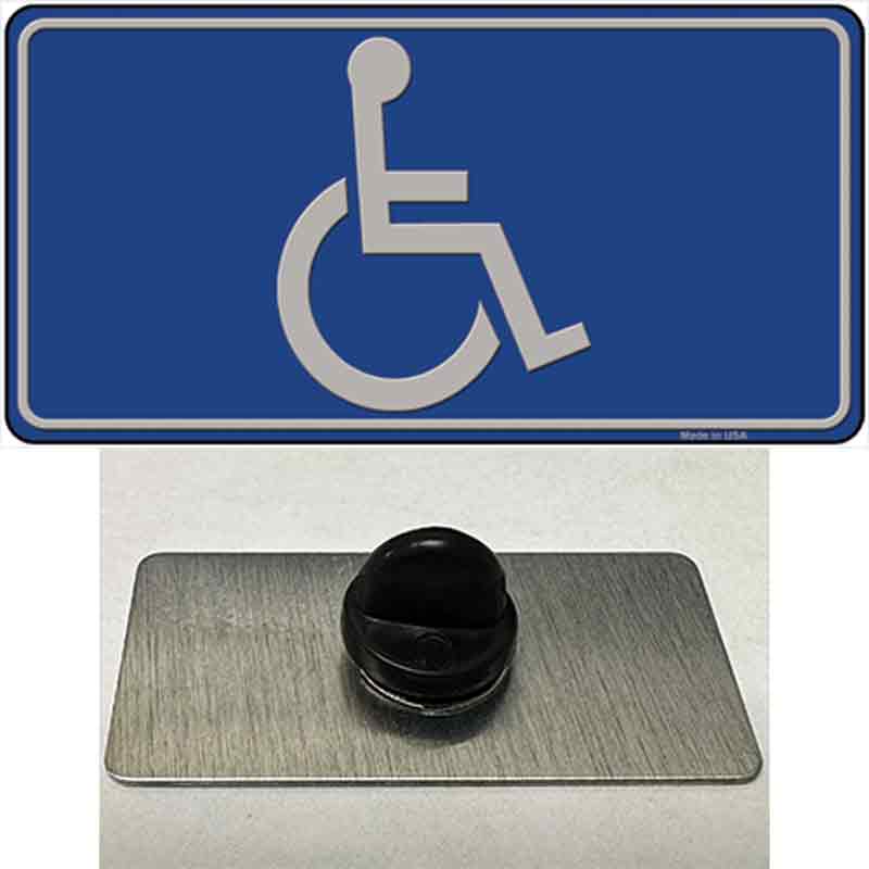 1.5 x 0.75 in. Handicap Logo Novelty Rectangle Metal Hat Pin