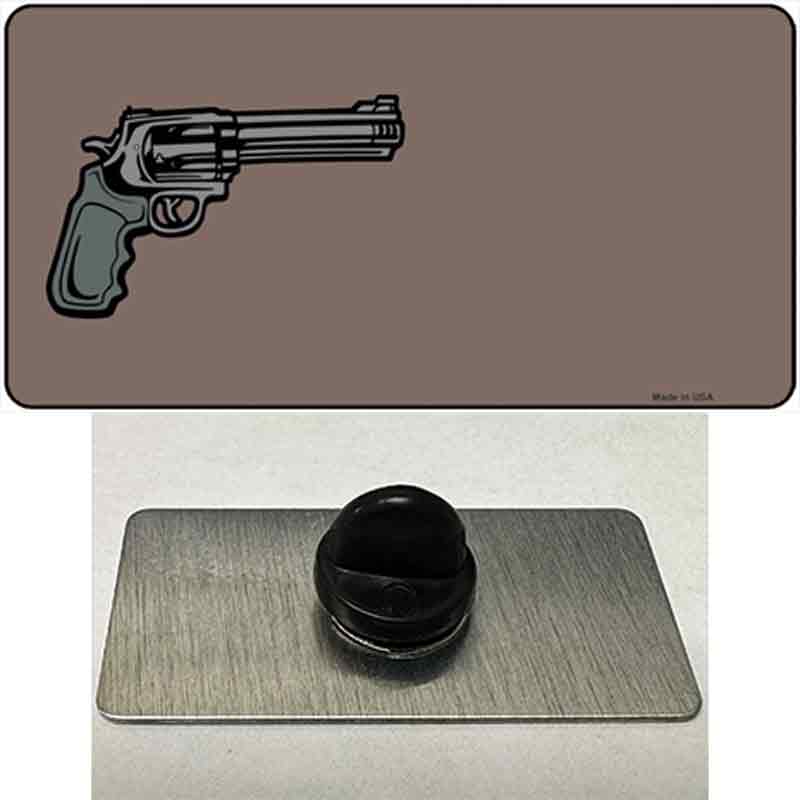 PIN-LP-3484 1.5 x 0.75 in. Gun Offset Customizable Novelty Rectangle Metal Hat Pin