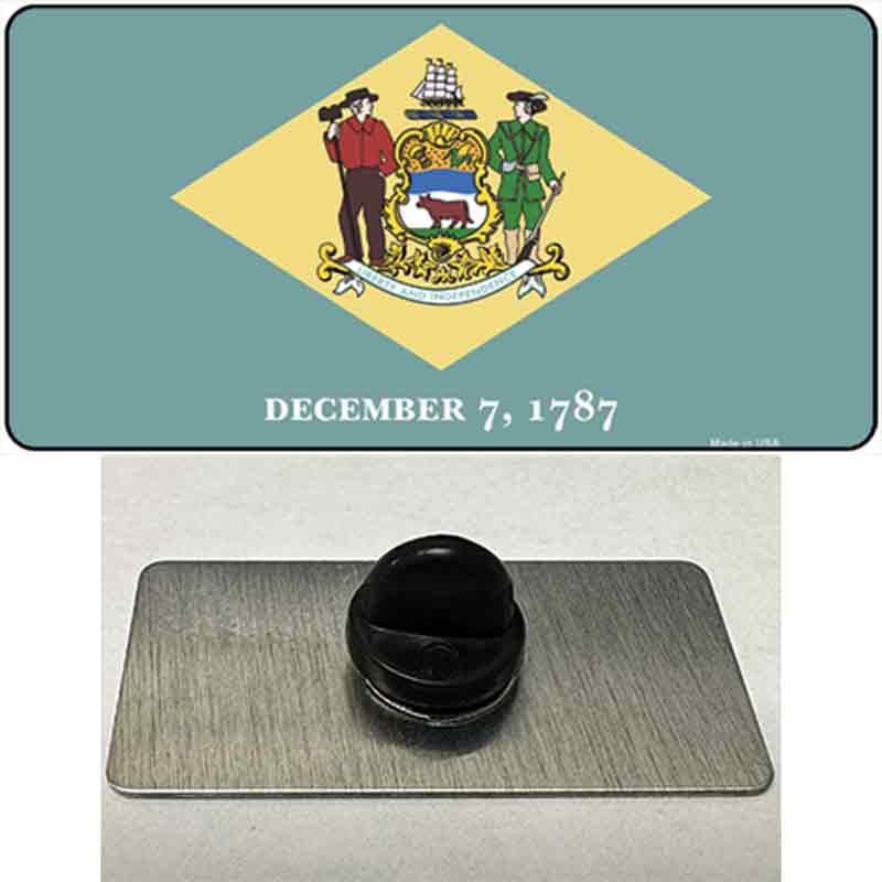 PIN-LP-3573 1.5 x 0.75 in. Delaware State Flag Novelty Rectangle Metal Hat Pin