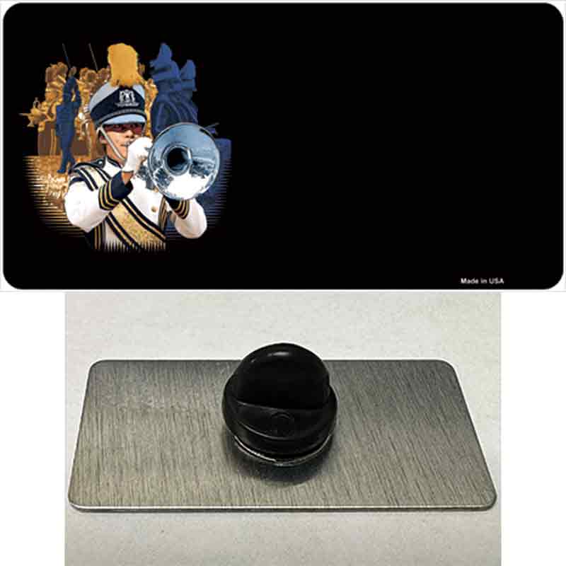 PIN-LP-3782 1.5 x 0.75 in. Marching Band Offset Novelty Rectangle Metal Hat Pin