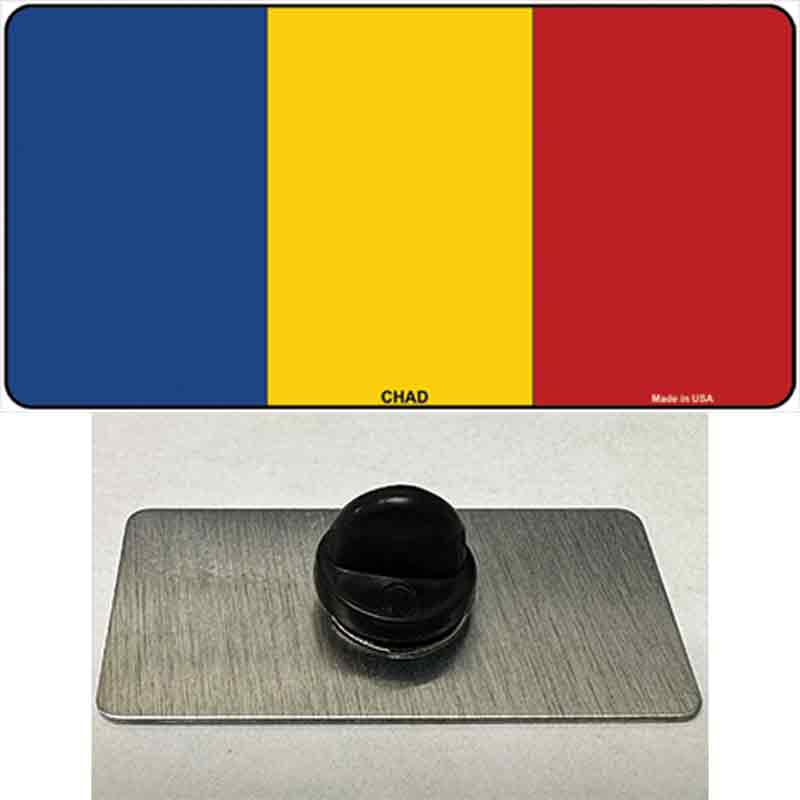 PIN-LP-3990 1.5 x 0.75 in. Chad Flag Novelty Rectangle Metal Hat Pin