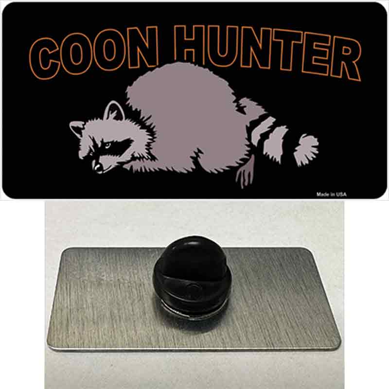 PIN-LP-4052 1.5 x 0.75 in. Coon Hunter Novelty Rectangle Metal Hat Pin