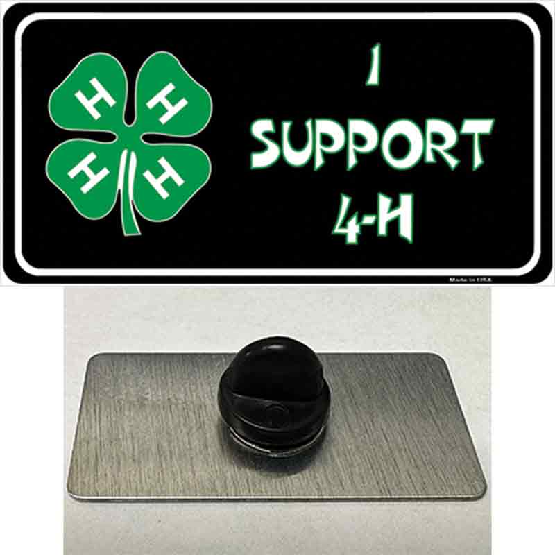PIN-LP-4224 1.5 x 0.75 in. I Support 4-H Novelty Rectangle Metal Hat Pin