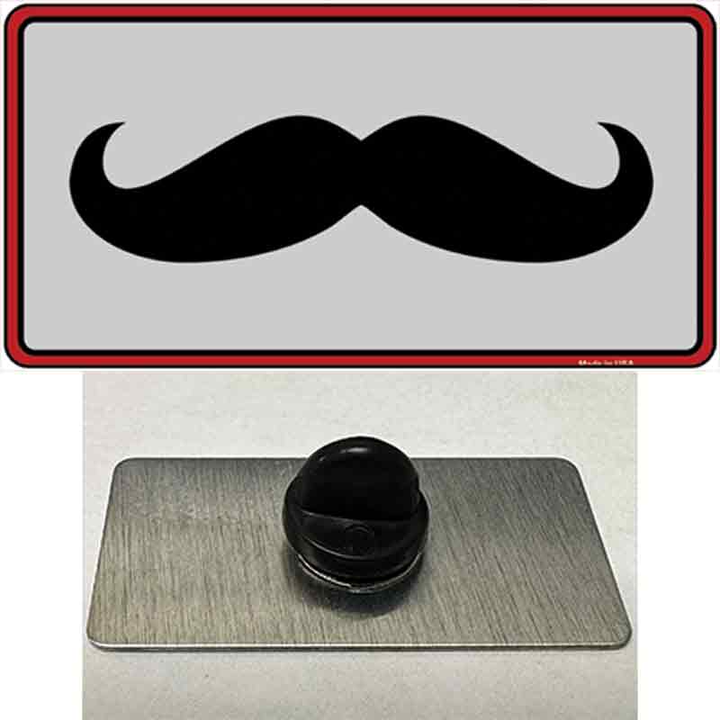 PIN-LP-4268 1.5 x 0.75 in. Mustache Novelty Rectangle Metal Hat Pin