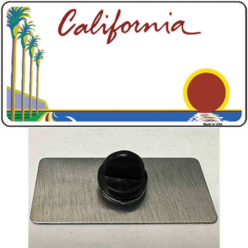 PIN-LP-4513 1.5 x 0.75 in. California Palm Trees State Blank Novelty Rectangle Metal Hat Pin