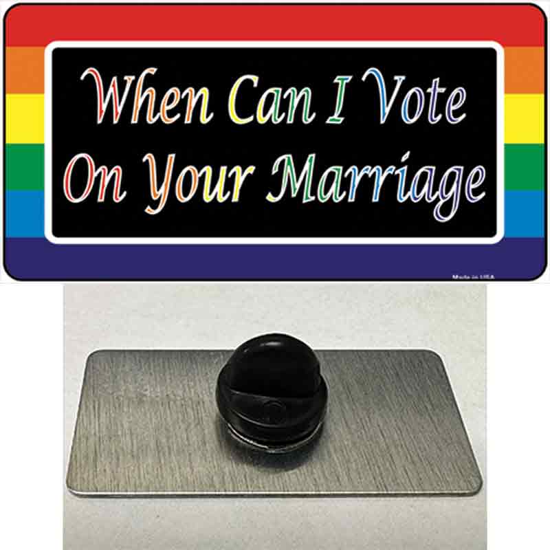 PIN-LP-4716 1.5 x 0.75 in. When Can I Vote Novelty Rectangle Metal Hat Pin