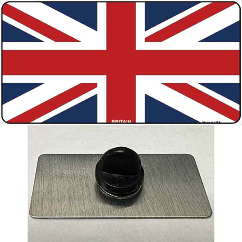 PIN-LP-507 1.5 x 0.75 in. Britain Flag Novelty Rectangle Metal Hat Pin