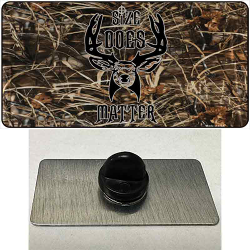 PIN-LP-5261 1.5 x 0.75 in. Size Does Matter Novelty Rectangle Metal Hat Pin