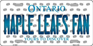 LP-10821 Maple Leafs Fan Ontario Background Novelty Metal License Plate