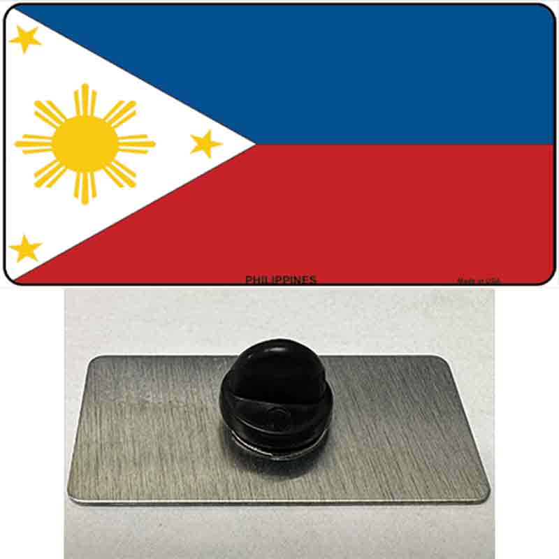 PIN-LP-534 1.5 x 0.75 in. Philippines Flag Novelty Rectangle Metal Hat Pin