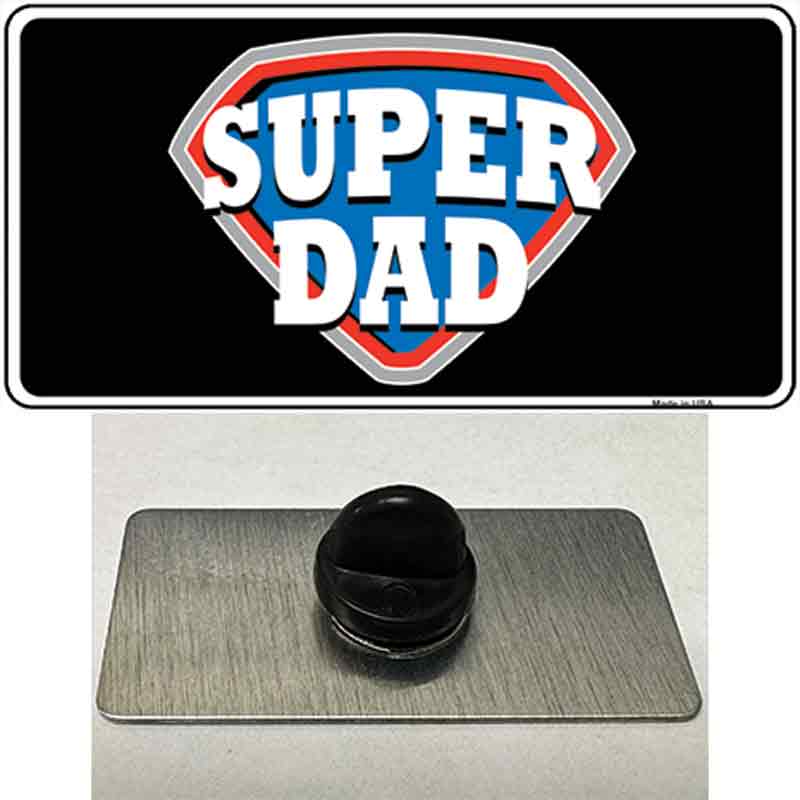 PIN-LP-5349 1.5 x 0.75 in. Super Dad Novelty Rectangle Metal Hat Pin