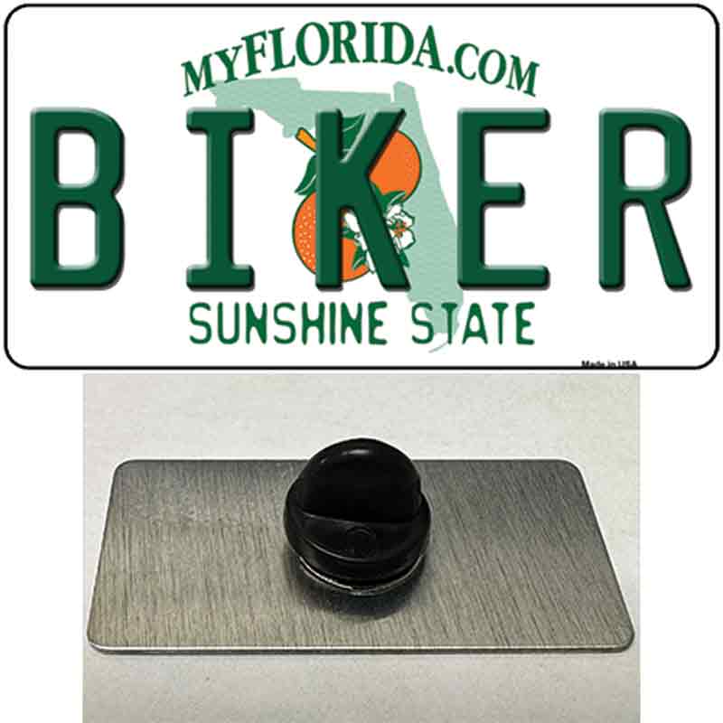 PIN-LP-6044 1.5 x 0.75 in. Biker Florida Novelty Rectangle Metal Hat Pin