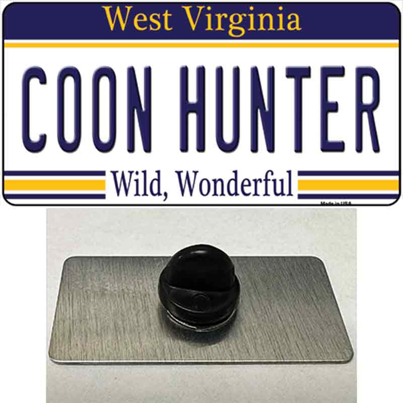 PIN-LP-6547 1.5 x 0.75 in. Coon Hunter West Virginia Novelty Rectangle Metal Hat Pin