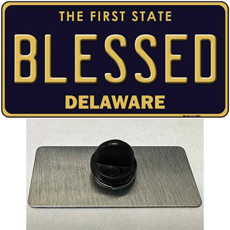 PIN-LP-6717 1.5 x 0.75 in. Blessed Delaware Novelty Rectangle Metal Hat Pin