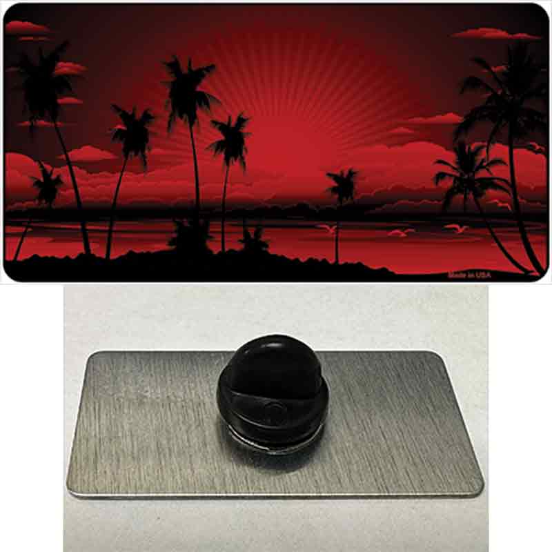 PIN-LP-7872 1.5 x 0.75 in. Sunset Red Novelty Rectangle Metal Hat Pin