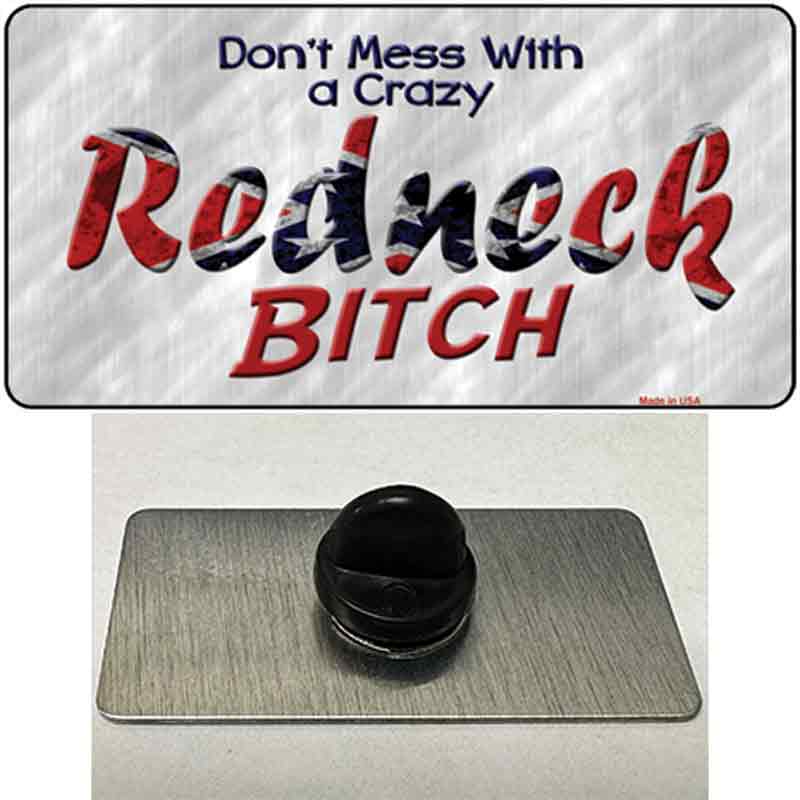 PIN-LP-7982 1.5 x 0.75 in. Dont Mess with Crazy Novelty Rectangle Metal Hat Pin