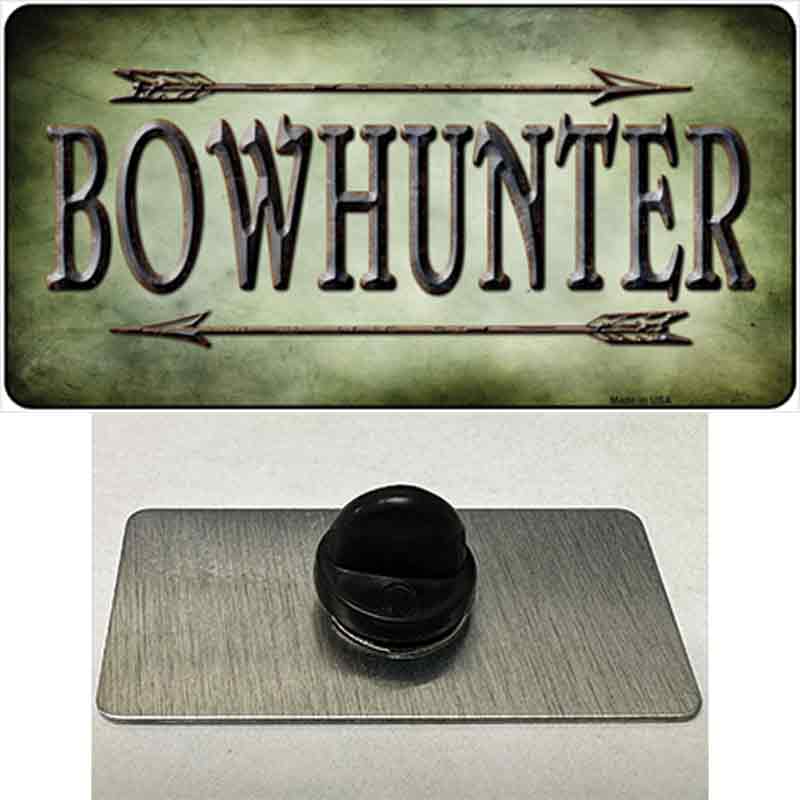 PIN-LP-8032 1.5 x 0.75 in. Bowhunter Novelty Rectangle Metal Hat Pin