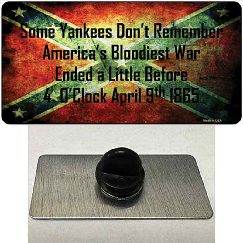 PIN-LP-8108 1.5 x 0.75 in. Some Yankees Dont Remember Novelty Rectangle Metal Hat Pin