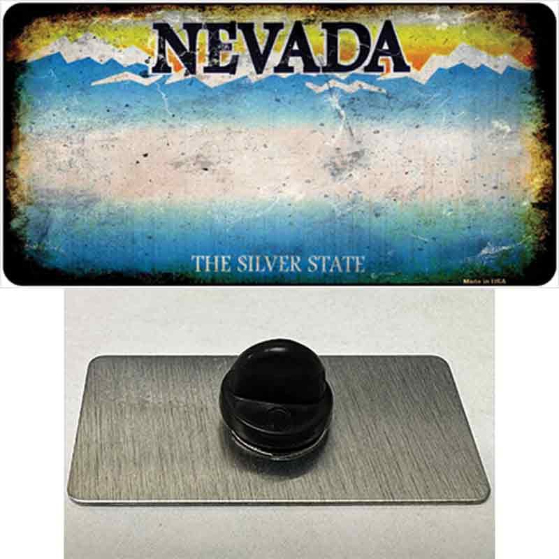 PIN-LP-8145 1.5 x 0.75 in. Nevada Rusty Blank Novelty Rectangle Metal Hat Pin