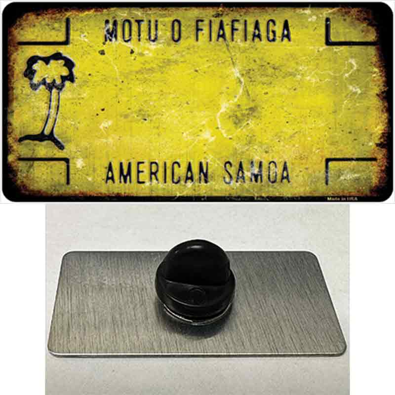 PIN-LP-8176 1.5 x 0.75 in. American Samoa Rusty Blank Novelty Rectangle Metal Hat Pin