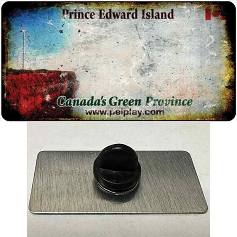 PIN-LP-8183 1.5 x 0.75 in. Prince Edward Island Rusty Blank Novelty Rectangle Metal Hat Pin