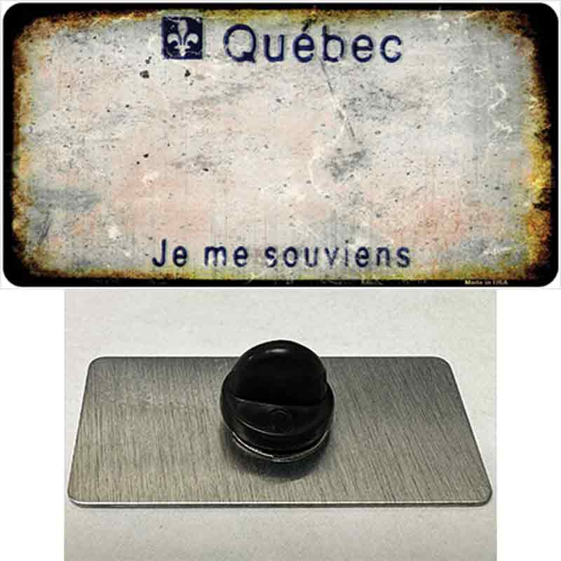 PIN-LP-8185 1.5 x 0.75 in. Quebec Rusty Blank Novelty Rectangle Metal Hat Pin