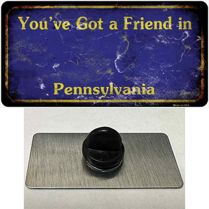 PIN-LP-8199 1.5 x 0.75 in. Pennsylvania Blue Rusty Blank Novelty Rectangle Metal Hat Pin
