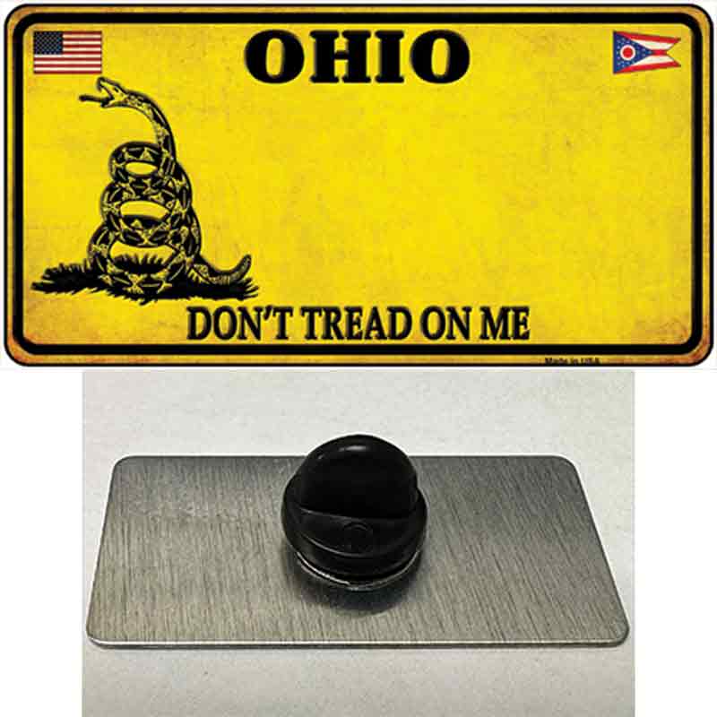 PIN-LP-8867 1.5 x 0.75 in. Ohio Dont Tread On Me Novelty Rectangle Metal Hat Pin