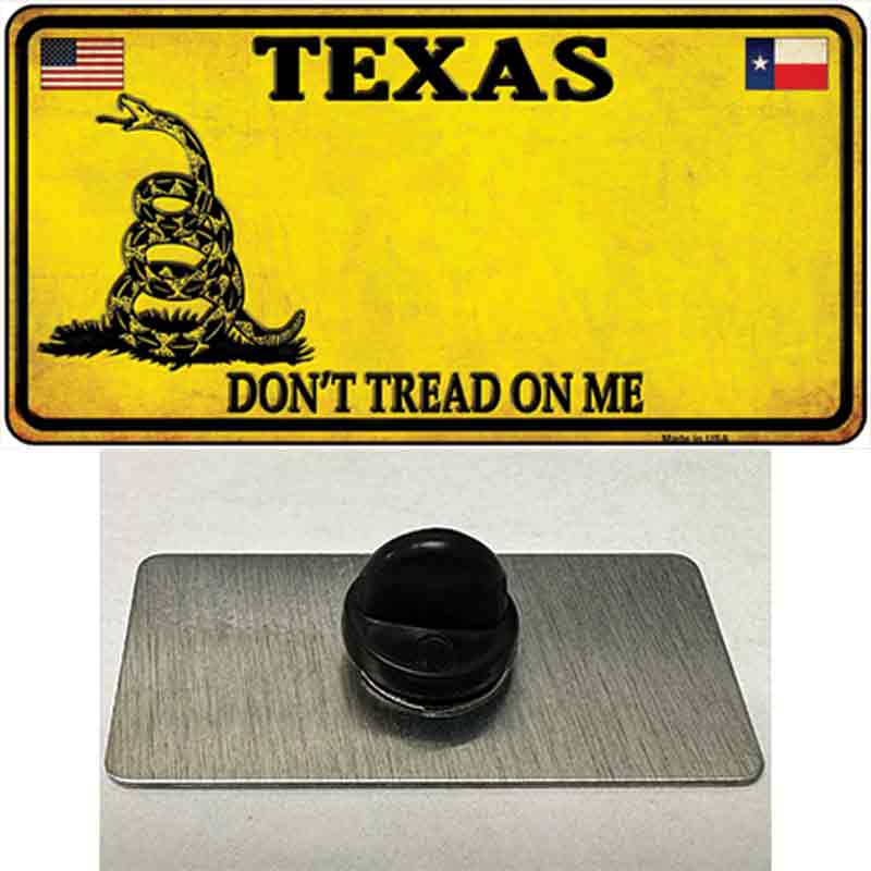PIN-LP-8875 1.5 x 0.75 in. Texas Dont Tread On Me Novelty Rectangle Metal Hat Pin