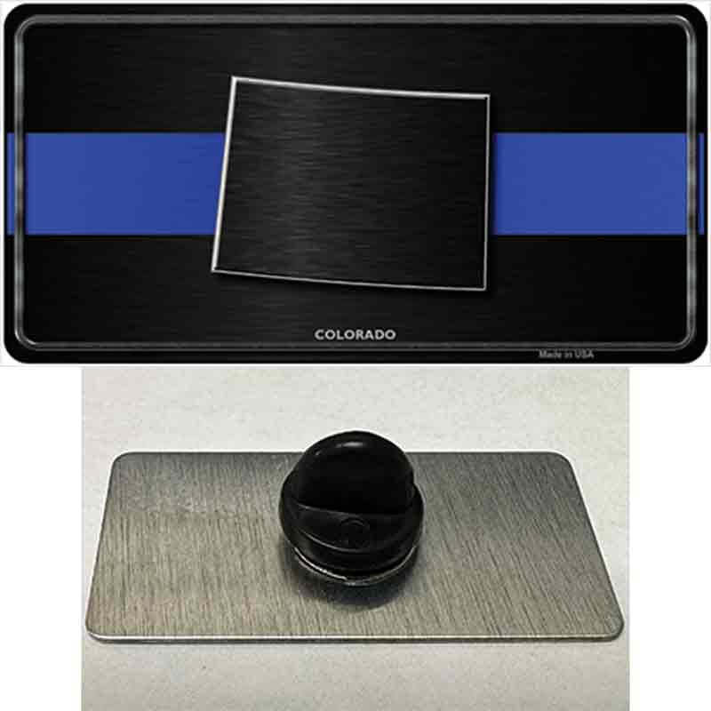 PIN-LP-8888 1.5 x 0.75 in. Colorado Thin Blue Line Novelty Rectangle Metal Hat Pin