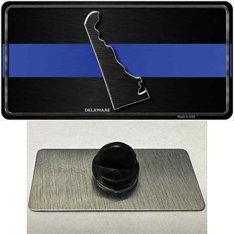 PIN-LP-8890 1.5 x 0.75 in. Delaware Thin Blue Line Novelty Rectangle Metal Hat Pin