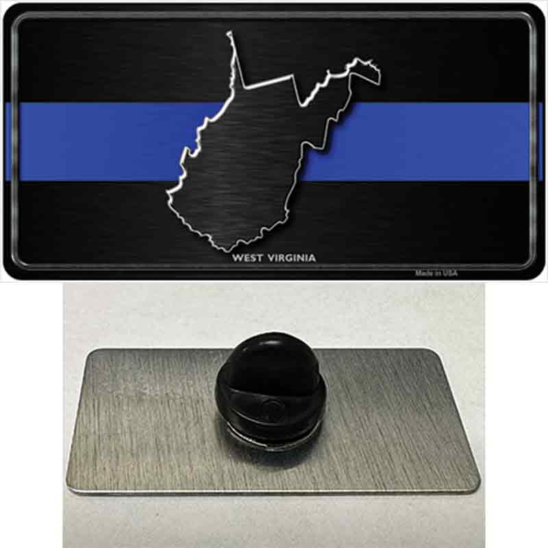 PIN-LP-8930 1.5 x 0.75 in. West Virginia Thin Blue Line Novelty Rectangle Metal Hat Pin