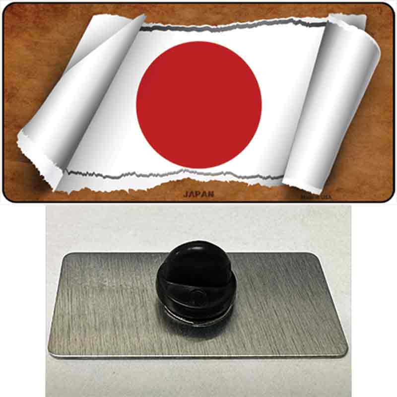 PIN-LP-9200 1.5 x 0.75 in. Japan Flag Scroll Novelty Rectangle Metal Hat Pin