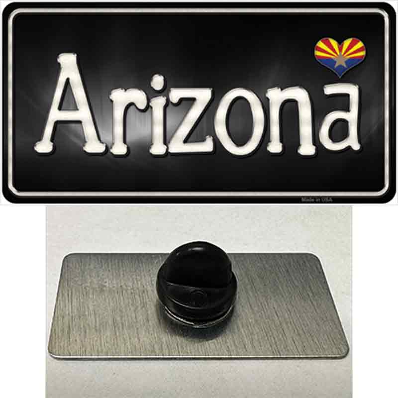 PIN-LP-9441 1.5 x 0.75 in. Arizona Flag Script Novelty Rectangle Metal Hat Pin