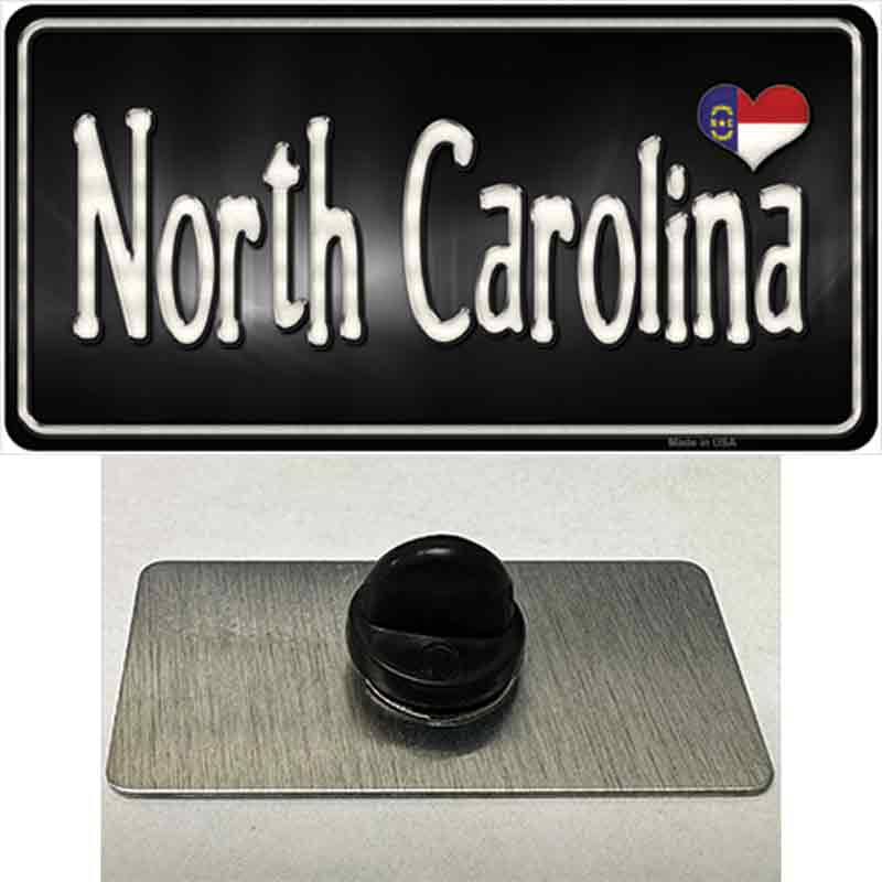 PIN-LP-9471 1.5 x 0.75 in. North Carolina Flag Script Novelty Rectangle Metal Hat Pin